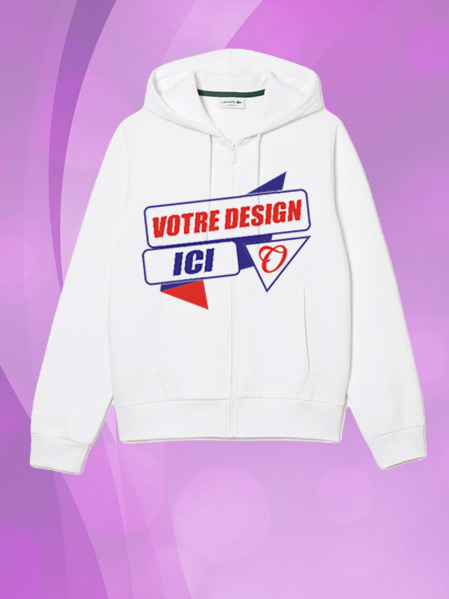 Capuche zippée personnalisée